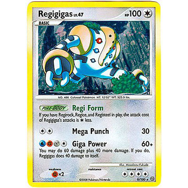 Game Card: Regigigas (Pokémon TCG(Pop Series 9 Set) Col:PKM-P9S-EN004